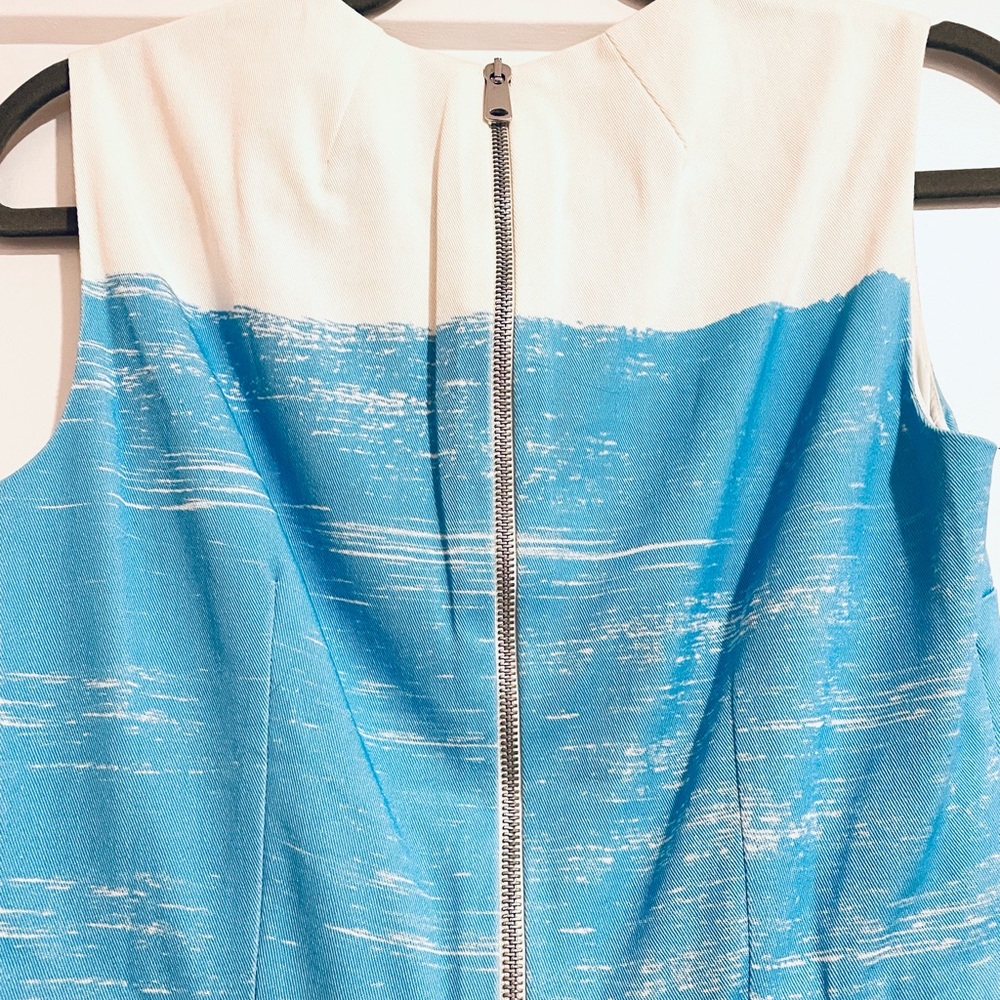 Lands' End Painted Canvas Color Block Dress sz 8 - Picture 2 of 6